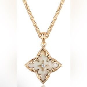 Elegant Gold and Cream Pendant Necklace AVAILABLE IN MULTIPLE COLORS